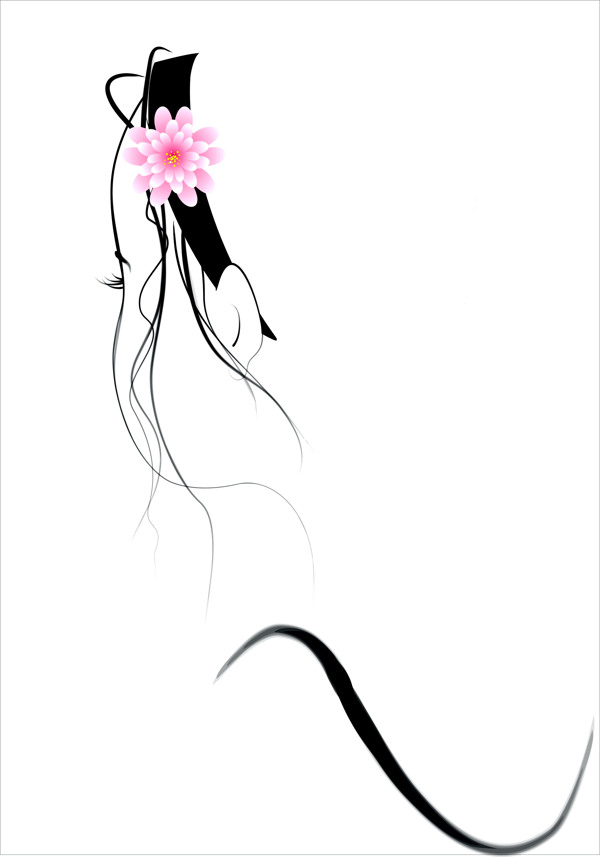 位圖抽象人物女人色彩黑色免費素材