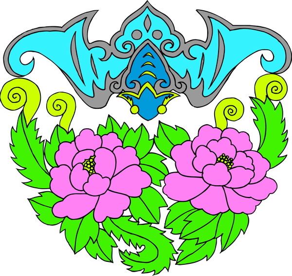 鳥(niǎo)獸吉祥插圖裝飾