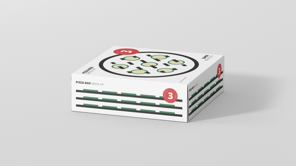 披萨包装智能样机效果图贴图