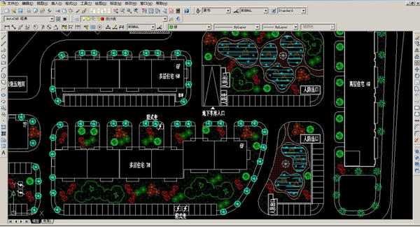 双兴小绿化平面图CAD图片