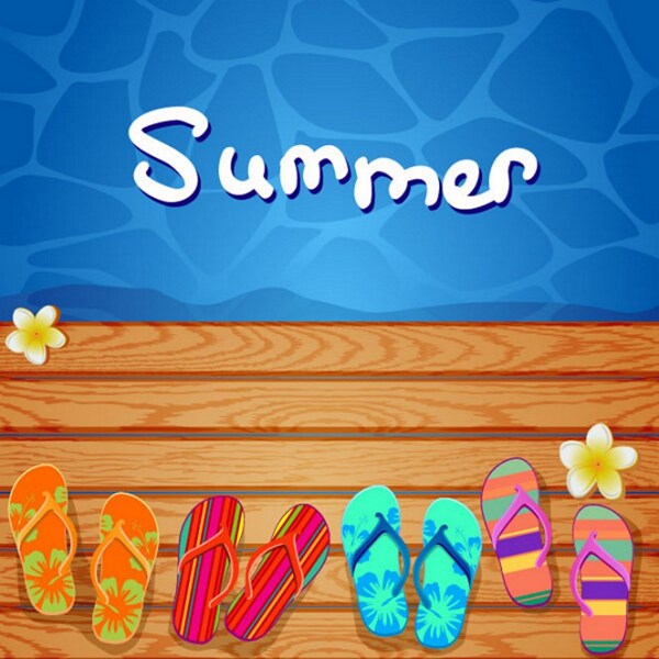 夏日夏季拖鞋背景图