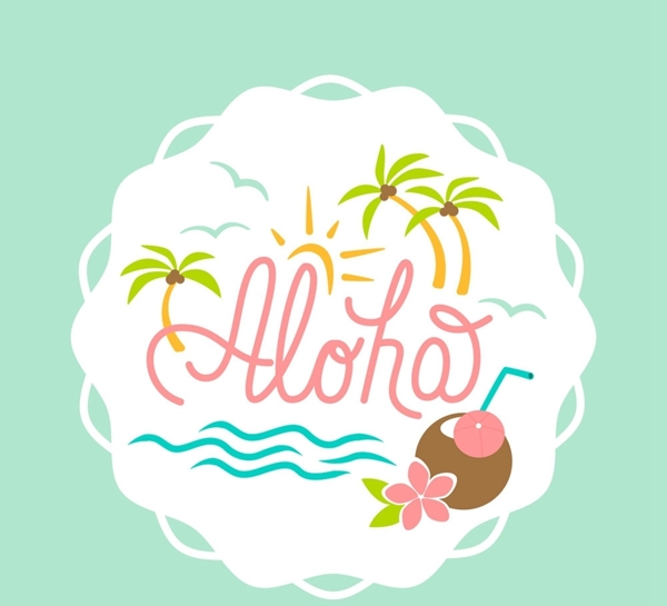 夏威夷度假标签图片