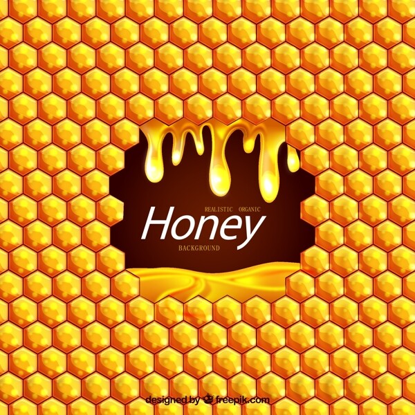 金黄的蜂蜜