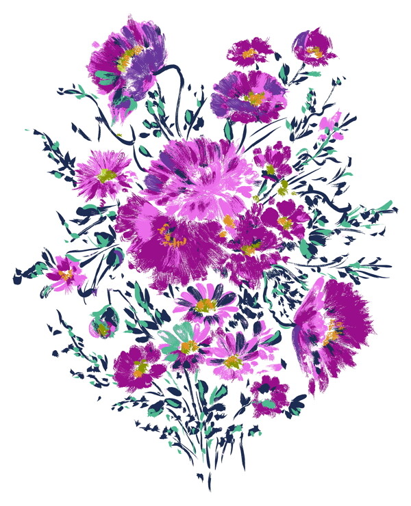 花草插圖花紋圖案0516