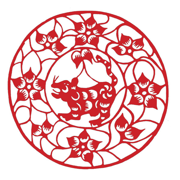 圓形窗花剪紙民間美術(shù)0068