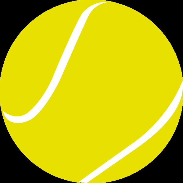 手绘卡通黄色网球免抠png透明素材