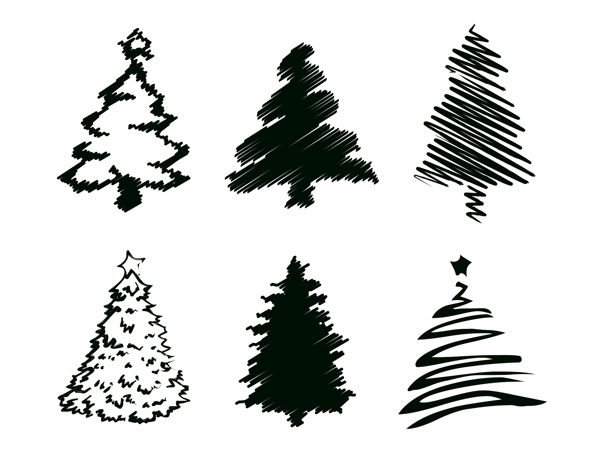 圣诞树单色图标