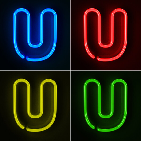 霓虹燈字母U