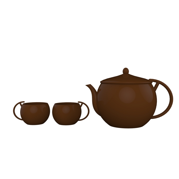 紫砂壶茶壶免抠图案