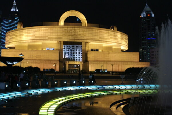 上海博物馆夜景图片