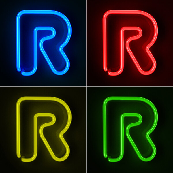 霓虹燈字母R