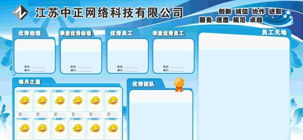 優(yōu)秀員工展板圖片