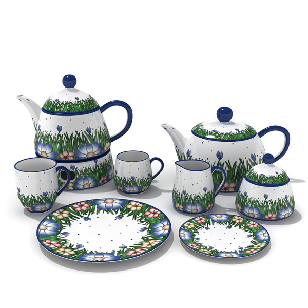 整套茶具餐具泡茶工具杯子茶壶3d模型