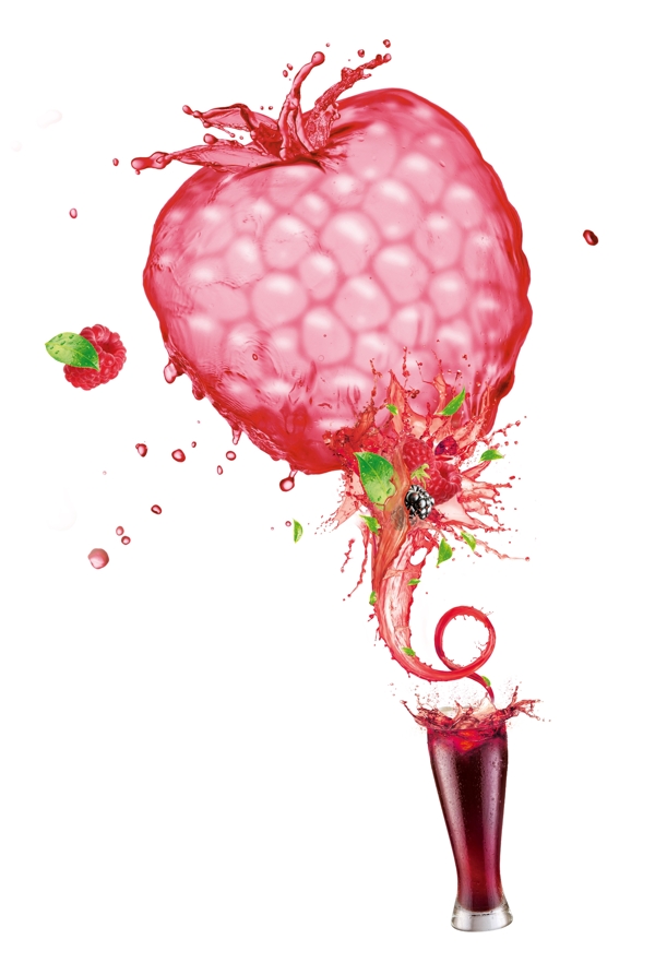 红莓酒饮料海报