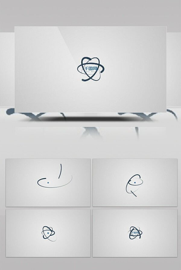 原子旋转动画logo展示