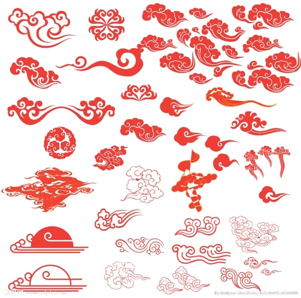 節(jié)日祥云剪紙