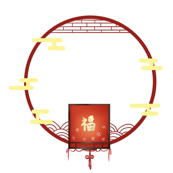 圆形复古中国风灯笼