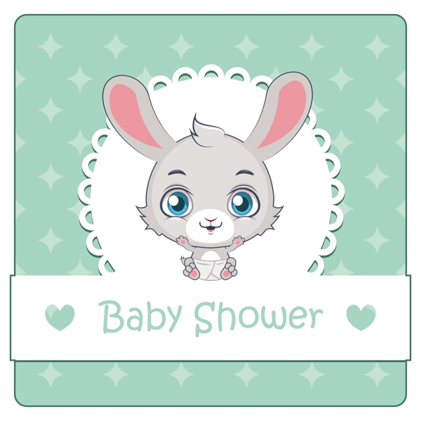 可爱兔宝宝洗澡