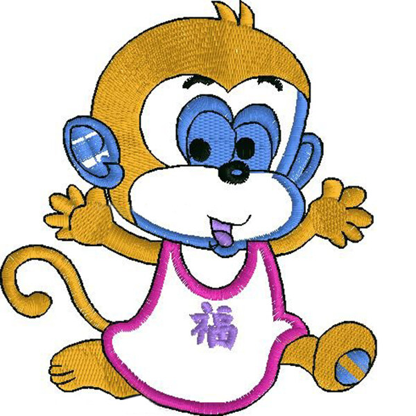 繡花猴子免費素材