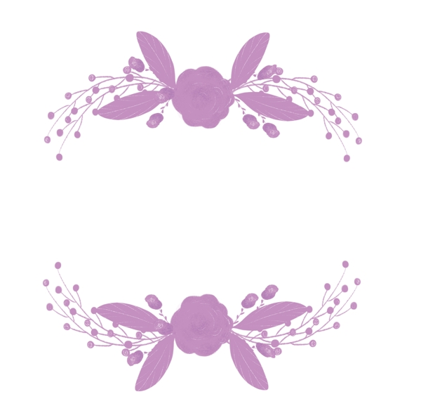 紫色简约花环插图