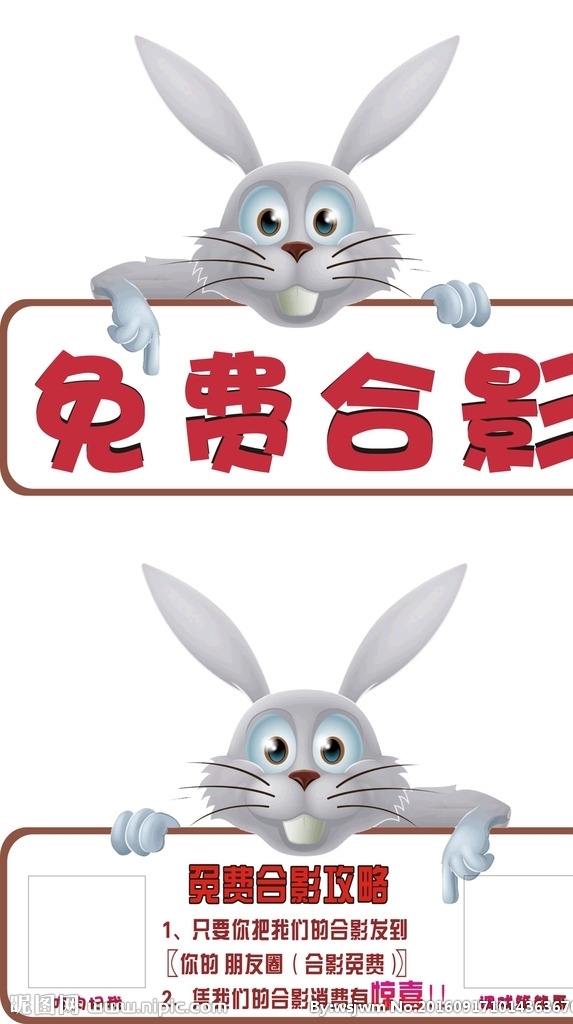 兔子舉牌