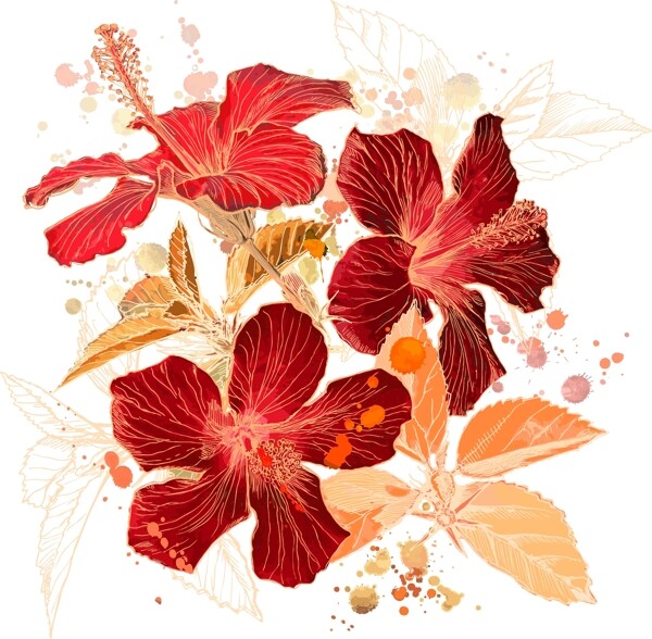 歐美花紋1316矢量EPS