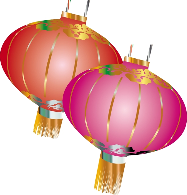 節(jié)日喜慶燈籠AI矢量圖