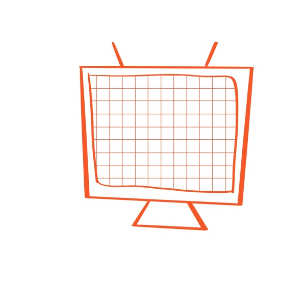 简单对话框红色电视机