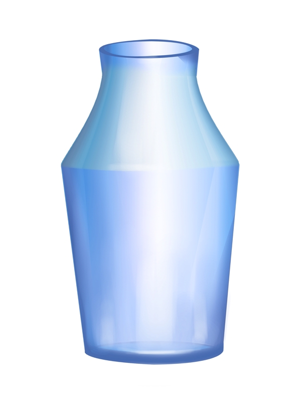 蓝色玻璃瓶子插画