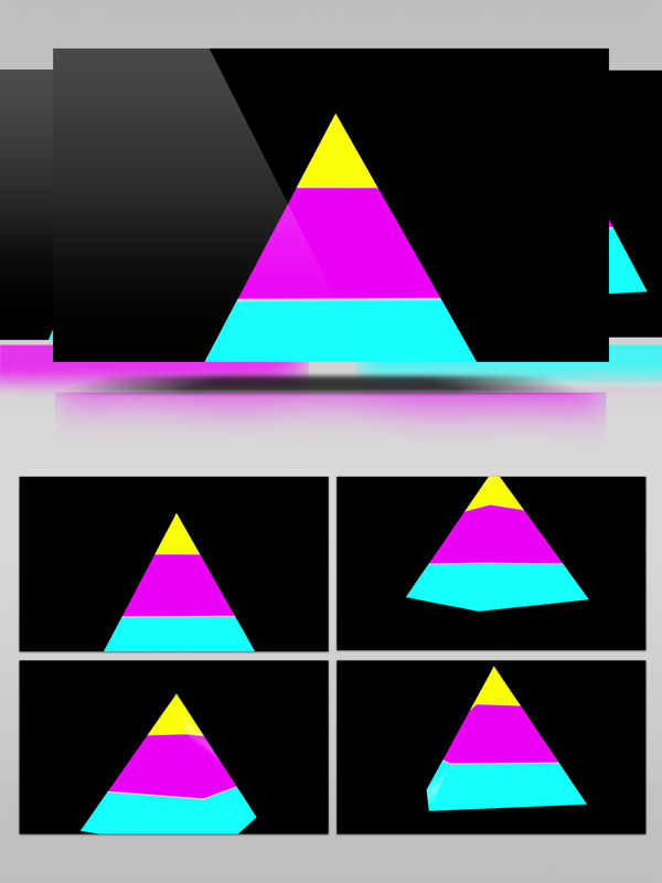 彩色三角形视频素材