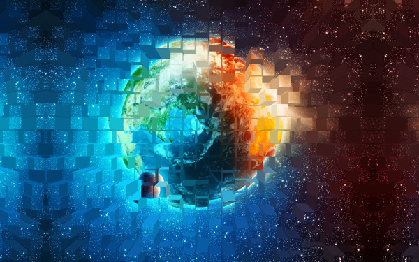 立體網(wǎng)格星空背景墻圖片