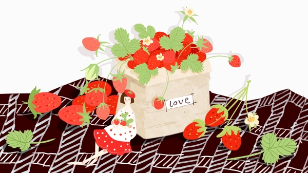 原创小清新水果系列之草莓
