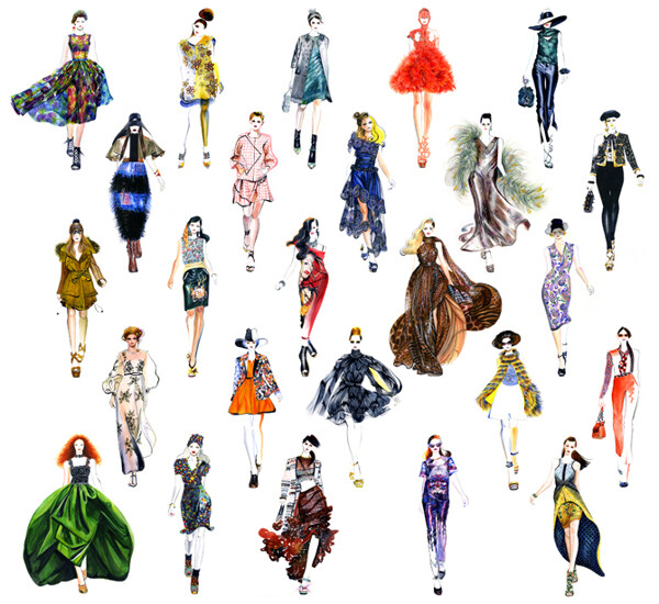 各種時(shí)尚女裝設(shè)計(jì)圖