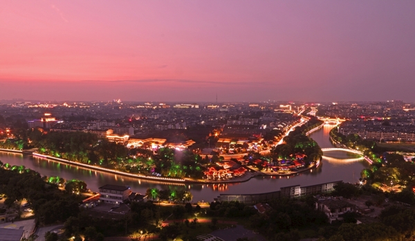 扬州古运河夜景图片