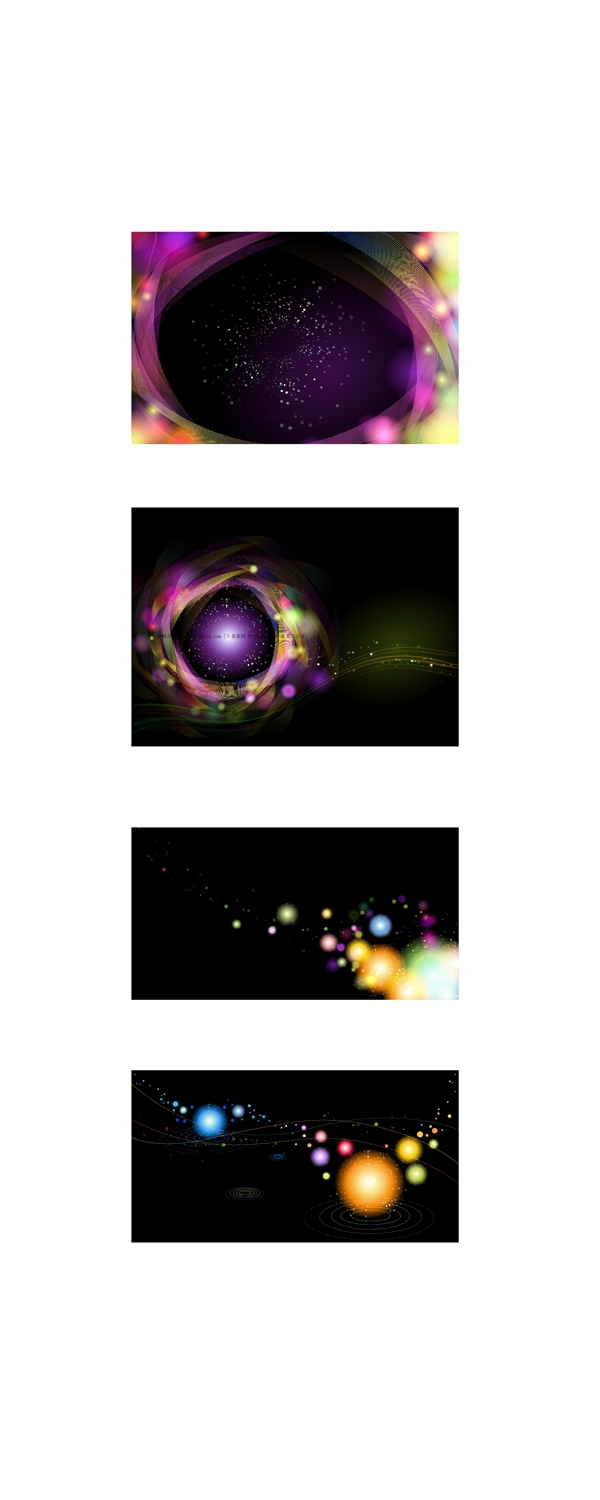 炫彩條紋星空背景矢量素材