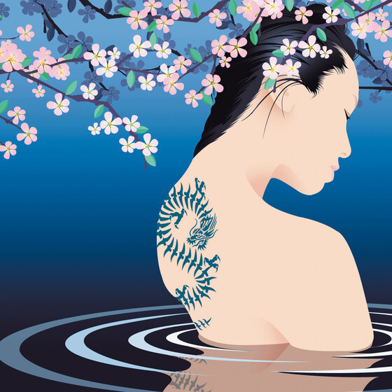 位圖人物女人梅花色彩免費素材