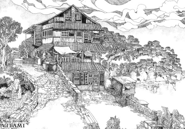 位圖插畫時尚插畫風景插畫藝術效果免費素材