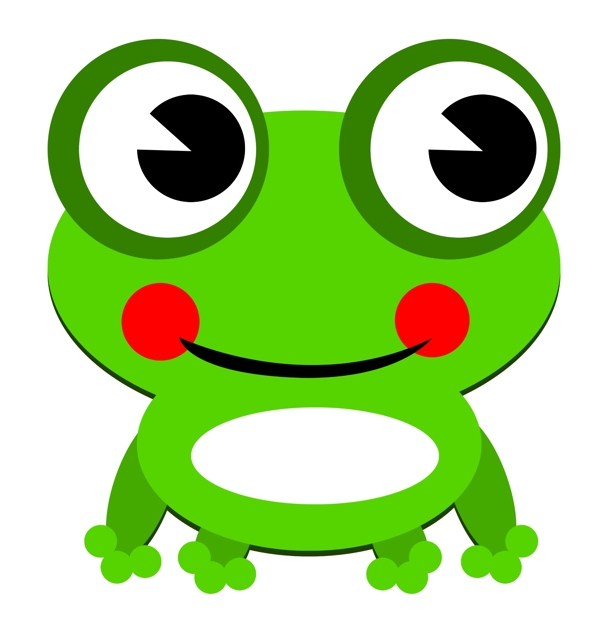 大眼睛绿色青蛙