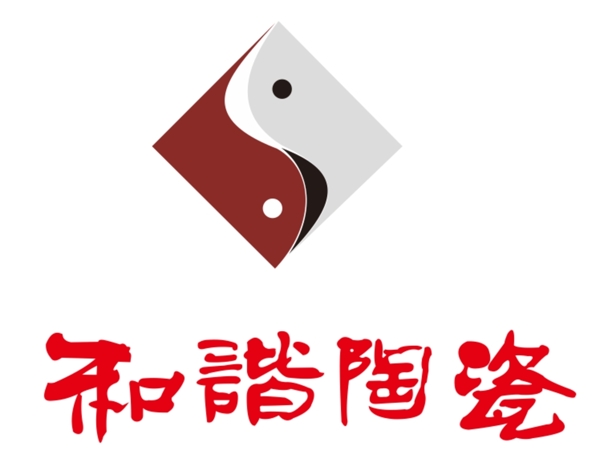 和諧陶瓷logo矢量圖圖片