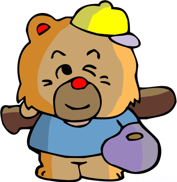 位圖卡通動物熊可愛卡通色彩免費素材