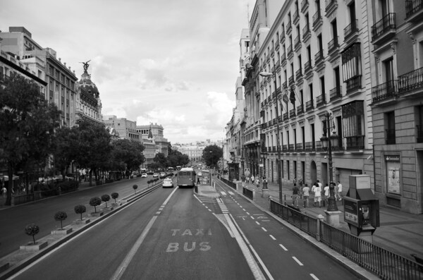 马德里街景黑白