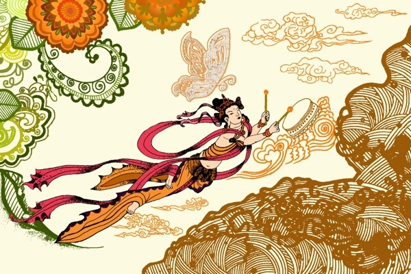飛天裝飾畫