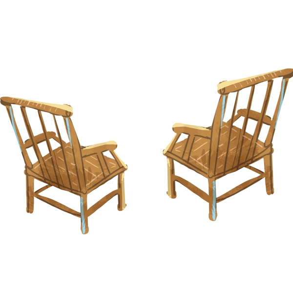 简笔木质椅子图案