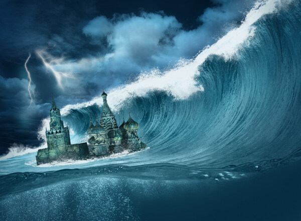 海啸自然灾难图片