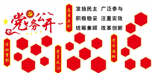 黨務(wù)公開畫面三個