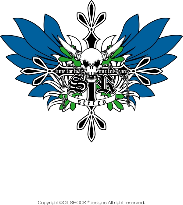 印花矢量圖英文草黑色綠色免費(fèi)素材