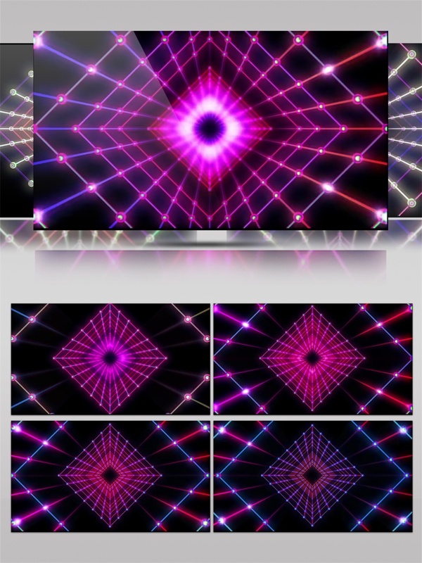紫色方块舞台视频素材
