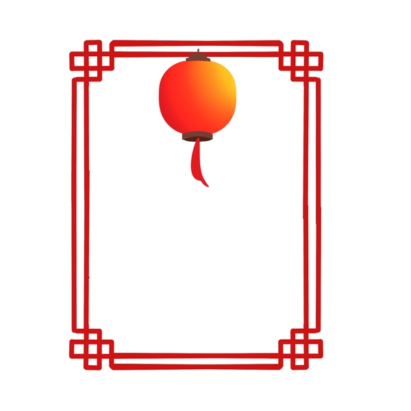 新年紅色中國風邊框