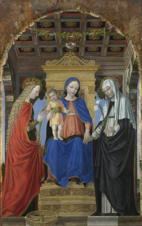 圣母圣婴与圣徒图片
