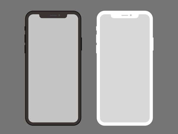 iphoneX黑白模型